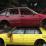 The red car found abandoned outside a wrecker’s yard