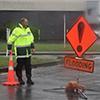 Flooding sign in Whangarei