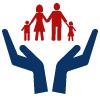 A graphic image of a family.