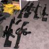 A selection of hi-capacity magazines and MSSA firearms recovered