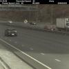 The new camera can detect vehicles speeding in any lane in either direction. The black car at left is the speeding vehicle. 