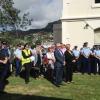 Members of the public and police staff at the ceremony to mark the decommissioning of the old Lyttelton station.