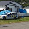 The fatal crash scene on High St Greymouth.