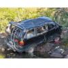 The driver of this van dropped 5m down a bank but survived, thanks to the efforts of those first on the scene
