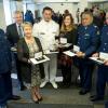 The recipients of the Meritorious Service Medal with Commissioner Peter Marshall