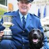 Narcotic detector dog champions, Senior Constable Bruce Lamb and Mylo.