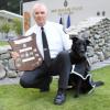 Explosive detector dog champions,  AVSEC Officer Harvey Jefferies and Shadow. 