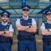 Waitemata's new recruits from L to R - Constables Daniel Fluker, Andrew Kemp and Fraser Woon