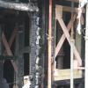 Framed; an example of the shoring frames inserted by fire-fighters