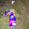 A group of youths allegedly lit this firework next to an elderly woman's home, causing a roof fire