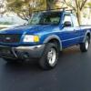 A blue 2006 Ford Range ute similar to the stolen one.