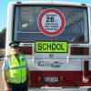 Thames Sergeant Jim Corbett asks drivers to be mindful of the speed limit around school buses