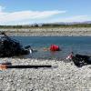 The helicopter that crashed into the Wairau River in Marlborough today
