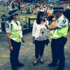 Waikato Police with Hamilton's mayor at this evening's match