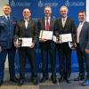 Police Minister and Commissioner with Meritorious Service Medal recipients