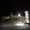The rescue helicopter before take off