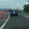 Police and members of the motoring public were less than impressed at the antics of this pair