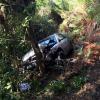 Seat belt and baby capsule saves mother and baby from hill plunge