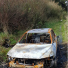 The burnt out Mazda Atenza