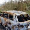 The burnt out Mazda Atenza