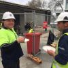 Contracters enjoying the BBQ. 