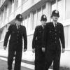 Cons Philip Schmidt (middle) at the opening of the Napier Police Station in 1963. He will also be at the opening this Friday