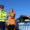 Superintendent Steve Greally and Lisa Rossiter