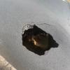 The whole road will be closed for the foreseeable future as council engineers assess the hole.