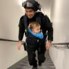 AOS Constable Josh Omeri and child