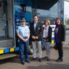 L to R: Supt Tania Kura, Police Minister Hon Stuart Nash, Acting Napier Mayor Faye White and Hastings Mayor Sandra Hazlehurst