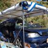 Photo of a car previously involved in a crash. Used at road policing check points