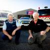 Constable Craig Henneker with Fire Chief at Mahia, Bruce Headley