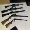 Some of the firearms recovered. 