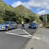 A Police checkpoint on SH1 at Paekakariki