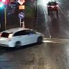 CCTV footage of a white Honda Stream the night of the incident