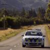 Police car on the road