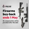 Firearms buy-back ends 1 May