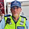 Constable Daniel Stone in the new Police cap