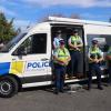 Eastern District staff with the new Mobile Road Safety Base