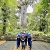 Some of the team at Tane Mahuta Forest Track, Waipoua Forest