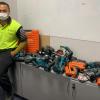 Local builder, Cody, with his recovered tools