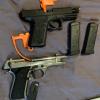 Firearms seized in relation to an investigation into the importation of meth from Tonga