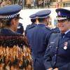 Deputy Commissioner Tania Kura congratulates wāhine Māori/Samoan Constable Sarina Clark during the police graduation of Wing 343
