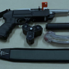 Seized firearm - cut down .22 Ruger rifle