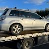 A silver vehicle seized by Police 