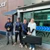 Isobella with Constables from the Tactical Crime Unit at Avondale Station