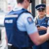 Officer with phone