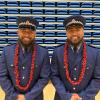 Graduate Simala Tupuono-Pepine on the left (Wing 369) and his identical twin Leasuasu (aka Jase) Tupuono-Pepine (Wing 365)