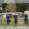 Three of the four dog teams graduating today at Trentham Police Dog Training Centre