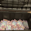 Some of the cash seized